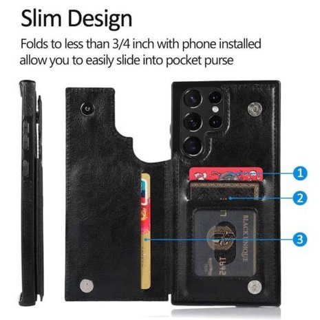 ShieldCase® ShieldCase Samsung Galaxy S23 Plus wallet case (zwart) ShieldCase® ShieldCase Samsung Galaxy S23 Plus wallet case (zwart)