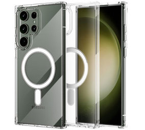 Coverzs Samsung Galaxy S23 Ultra Shock Case MagSafe (transparant) Coverzs Samsung Galaxy S23 Ultra Shock Case MagSafe (transparant)