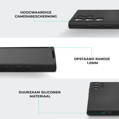 ShieldCase® ShieldCase Samsung Galaxy S23 Ultra silicone case (zwart) ShieldCase® ShieldCase Samsung Galaxy S23 Ultra silicone case (zwart)