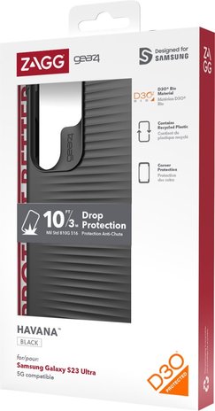 Gear4 Gear4 Samsung Galaxy S23 Ultra Havana D3O hoesje (zwart) Gear4 Gear4 Samsung Galaxy S23 Ultra Havana D3O hoesje (zwart)