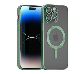 Coverzs iPhone 12 Pro Max Magsafe hoesje met camera cover (donkergroen) Coverzs iPhone 12 Pro Max Magsafe hoesje met camera cover (donkergroen)