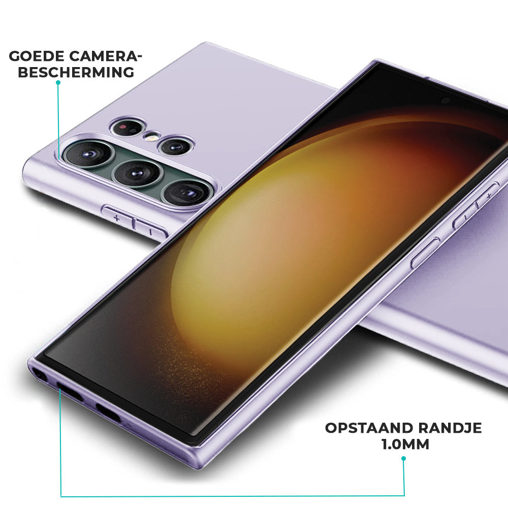 Ceezs Ceezs Silicone hoesje Samsung Galaxy S23 Ultra (paars)