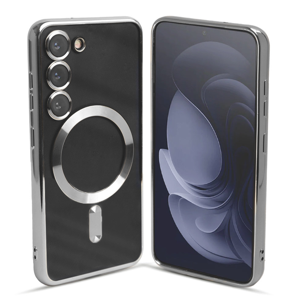 Samsung Galaxy S23 MagSafe hoesje met camera cover (zilver) - Phone-Factory