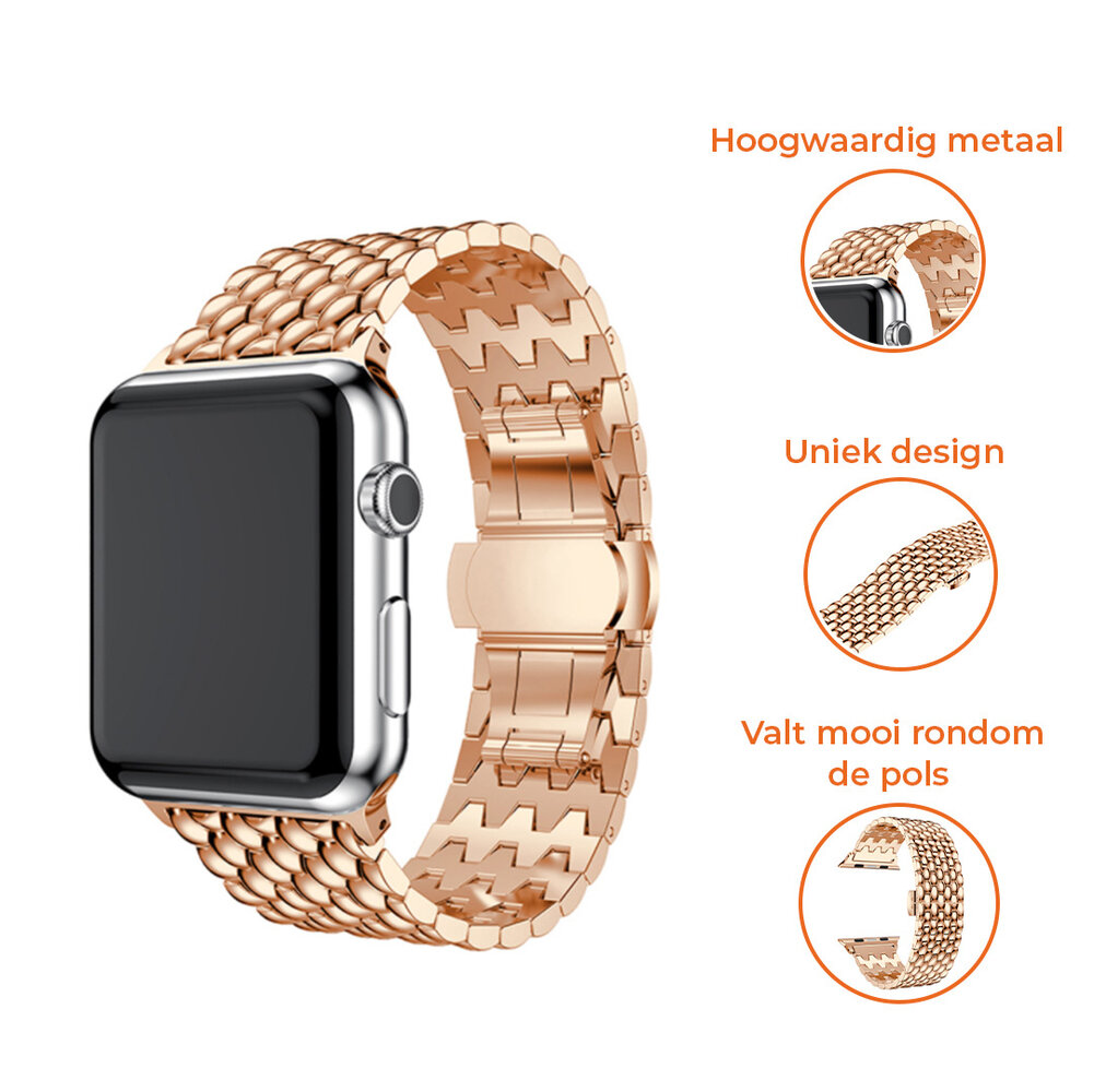 Apple Watch stalen draak band (rosé goud) Apple Watch stalen draak band (rosé goud)