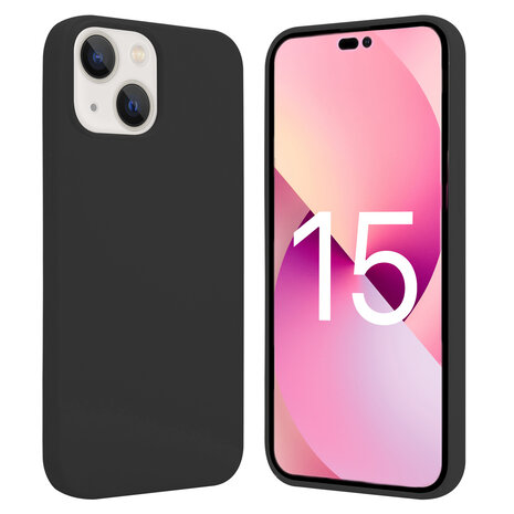 ShieldCase® ShieldCase iPhone 15 siliconen hoesje (zwart)