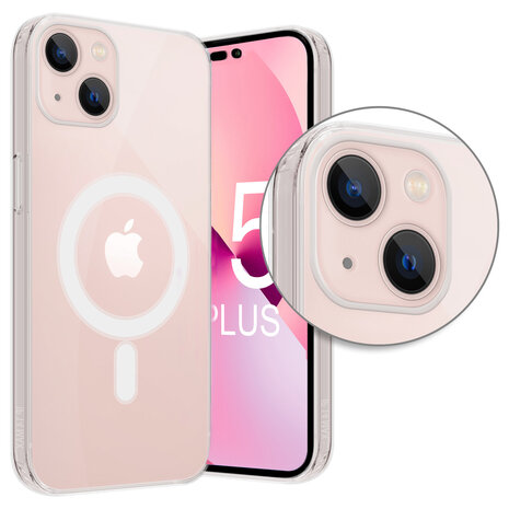 ShieldCase® ShieldCase iPhone 15 Plus siliconen hoesje met MagSafe (transparant)