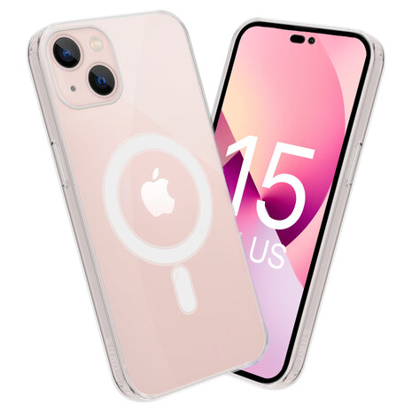 ShieldCase® ShieldCase iPhone 15 Plus siliconen hoesje met MagSafe (transparant)