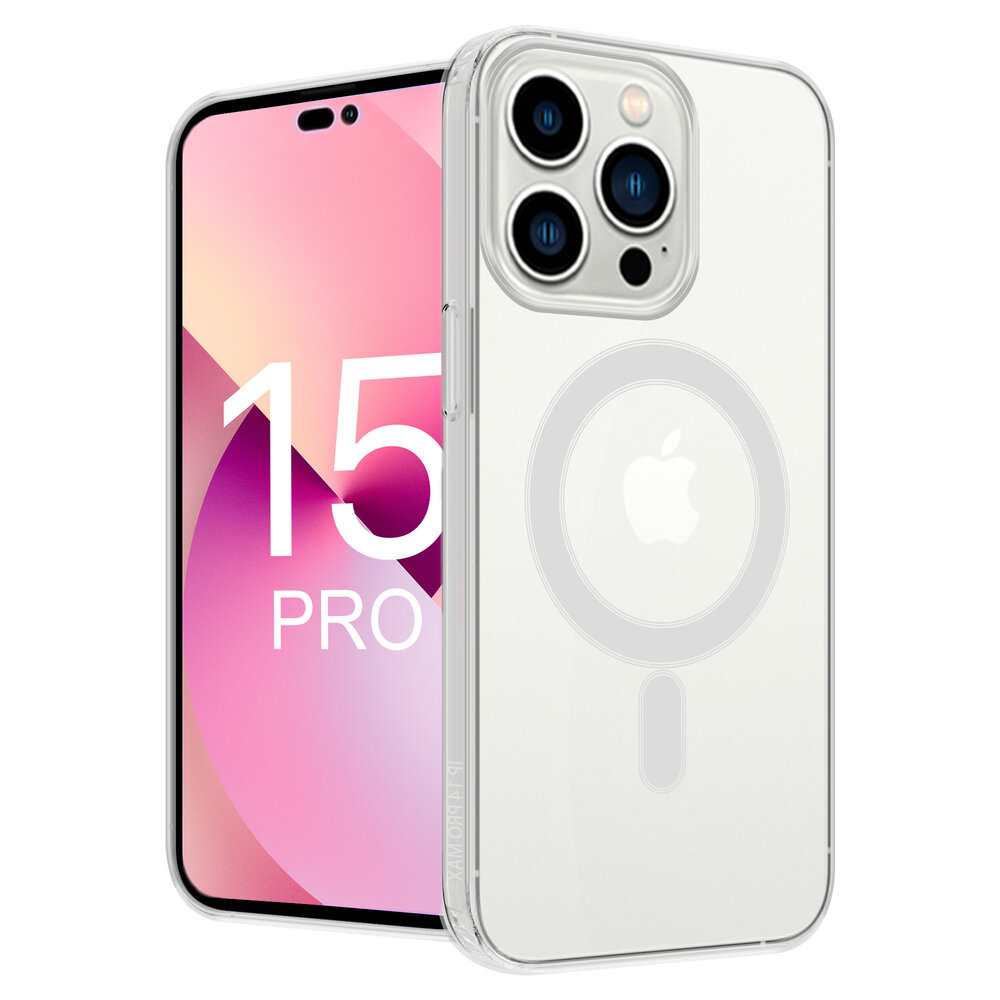 ShieldCase® ShieldCase iPhone 15 Pro silicone hoesje met MagSafe (transparant)