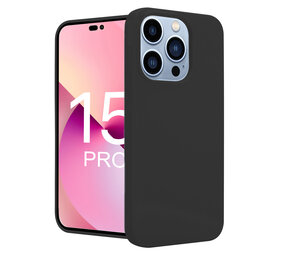 ShieldCase® iPhone 15 Pro siliconen hoesje (zwart)