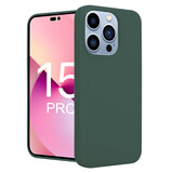 ShieldCase® iPhone 15 Pro siliconen hoesje (donkergroen)