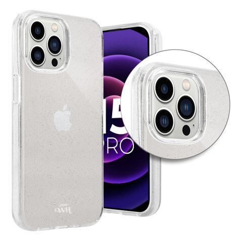 xoxo Wildhearts Xoxo WildHearts iPhone 15 Pro TPU glitter case (transparant) xoxo Wildhearts Xoxo WildHearts iPhone 15 Pro TPU glitter case (transparant)