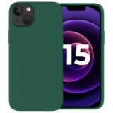 Ceezs iPhone 15 hoesje siliconen (donkergroen)