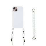 ShieldCase® iPhone 14 hoesje met koord en ketting (wit) ShieldCase® iPhone 14 hoesje met koord en ketting (wit)