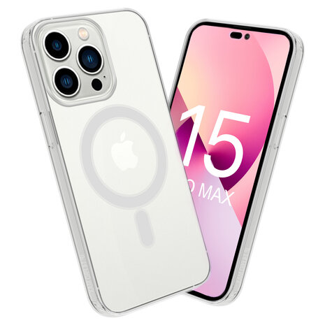 ShieldCase® ShieldCase iPhone 15 Pro Max silicone hoesje met MagSafe (transparant)