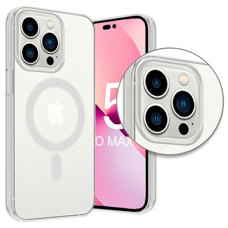 ShieldCase® ShieldCase iPhone 15 Pro Max silicone hoesje met MagSafe (transparant)