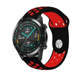 Huawei Watch GT sport bandje (zwart/rood) Huawei Watch GT sport bandje (zwart/rood)