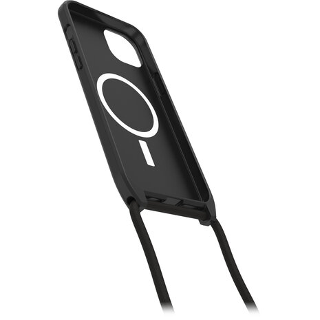 Otterbox OtterBox iPhone 15 plus React MagSafe hoesje met koord (zwart) Otterbox OtterBox iPhone 15 plus React MagSafe hoesje met koord (zwart)