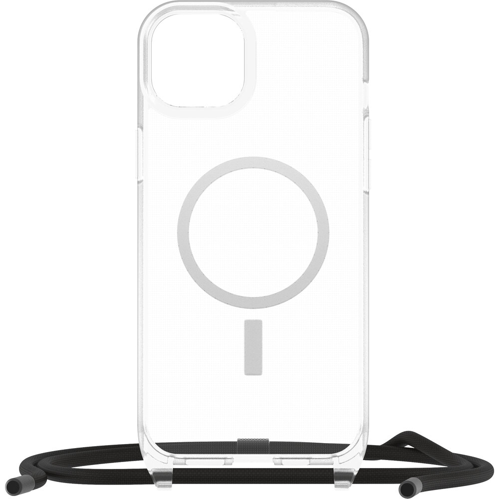 Otterbox OtterBox iPhone 15 plus React MagSafe hoesje met koord (transparant) Otterbox OtterBox iPhone 15 plus React MagSafe hoesje met koord (transparant)