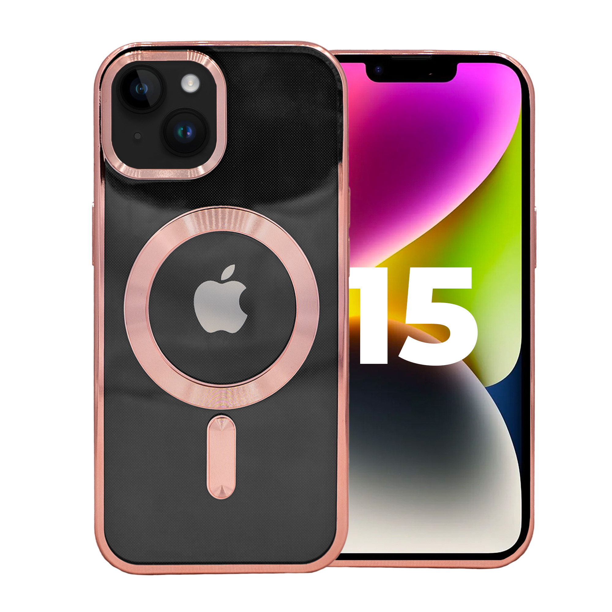 Apple iPhone 15 Hoesje met MagSafe Back Cover Matte Paars