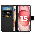 ShieldCase® ShieldCase iPhone 15 bookcase (zwart)
