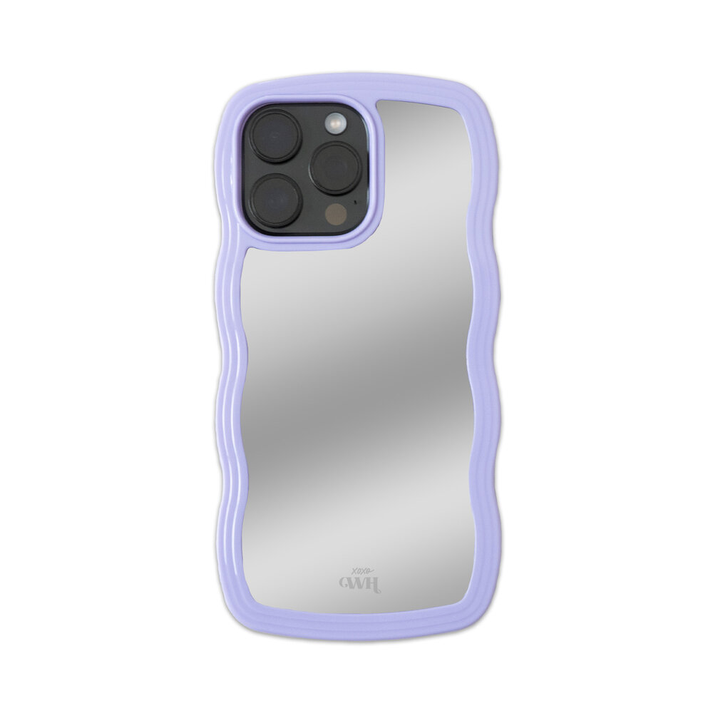 xoxo Wildhearts Wavy mirror case Lilac - iPhone 12 Pro hoesje