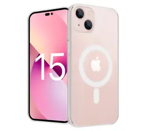 ShieldCase® iPhone 15 silicone hoesje met MagSafe (transparant)