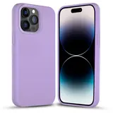Coverzs iPhone 15 Pro Solid silicone hoesje (lichtpaars)