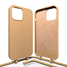 Coverzs Coverzs iPhone 15 silicone hoesje met koord (beige) Coverzs Coverzs iPhone 15 silicone hoesje met koord (beige)