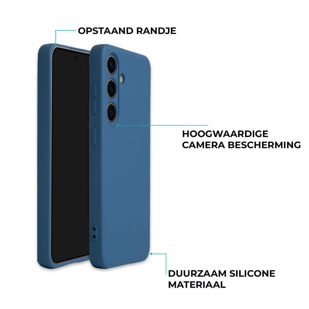 ShieldCase® ShieldCase Samsung Galaxy S24 silicone hoesje (donkerblauw)