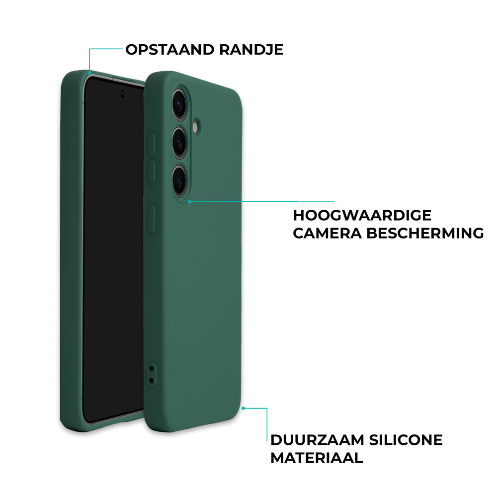ShieldCase® ShieldCase Samsung Galaxy S24 silicone hoesje (donkergroen)