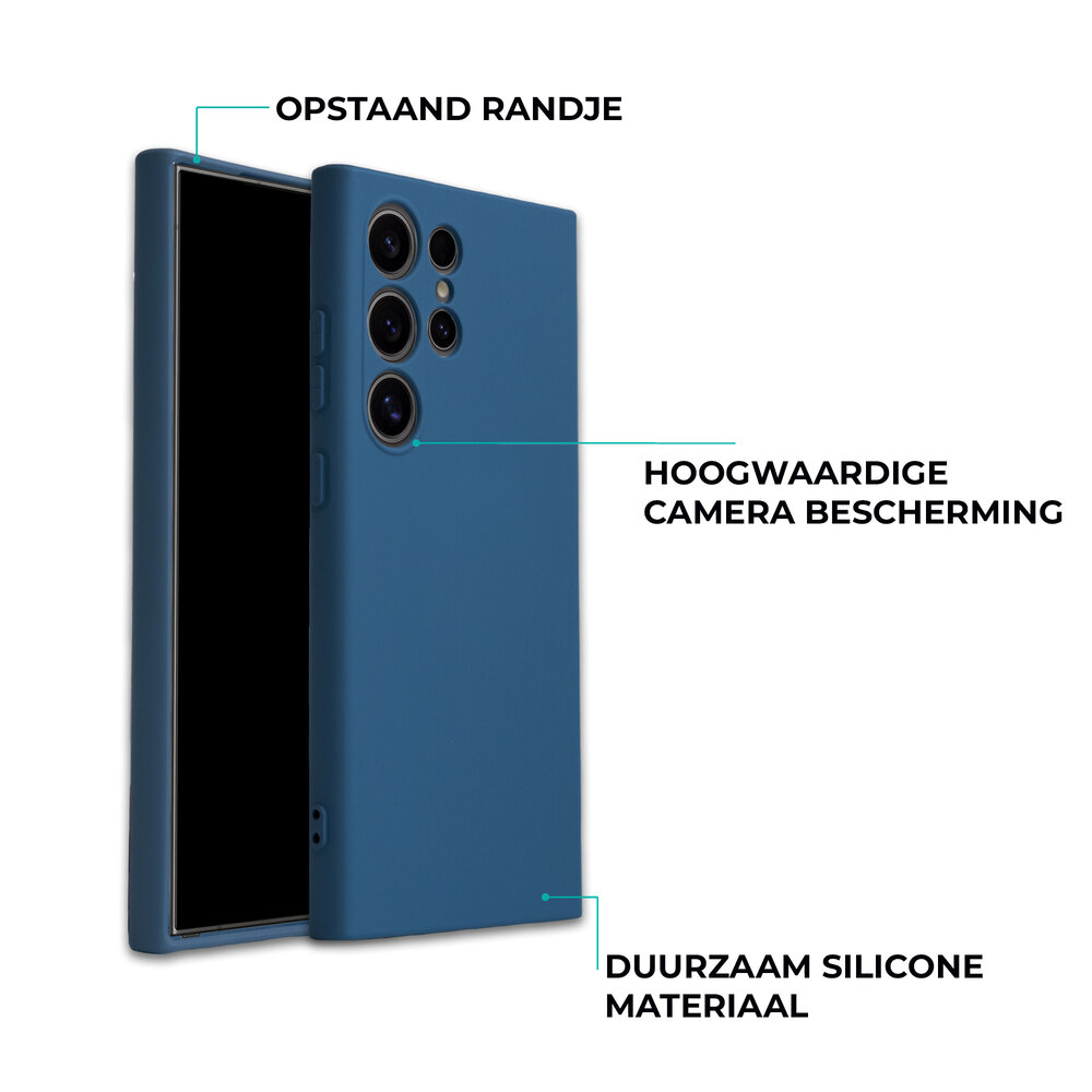 ShieldCase® ShieldCase Samsung Galaxy S24 Ultra silicone hoesje (donkerblauw) ShieldCase® ShieldCase Samsung Galaxy S24 Ultra silicone hoesje (donkerblauw)