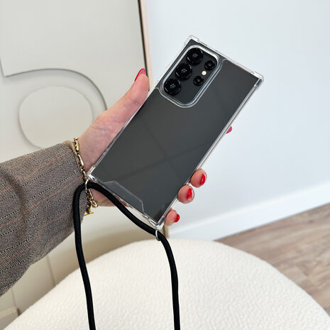 ShieldCase® ShieldCase Samsung Galaxy S24 Ultra Shock case met koord ShieldCase® ShieldCase Samsung Galaxy S24 Ultra Shock case met koord