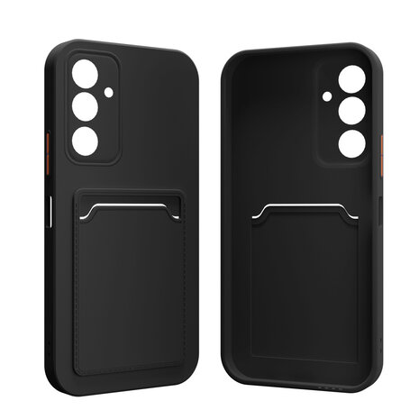 ShieldCase® ShieldCase Samsung Galaxy A25 silicone hoesje met pasjeshouder (zwart)