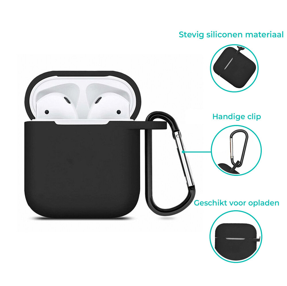 ShieldCase® Apple Airpods silicone case (zwart)