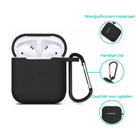 ShieldCase® Apple Airpods silicone case (zwart)