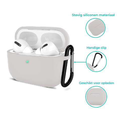ShieldCase® Shieldcase Airpods Pro silicone case (lichtgrijs)