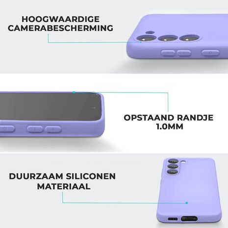 ShieldCase® ShieldCase Samsung Galaxy A55 siliconen hoesje (paars)