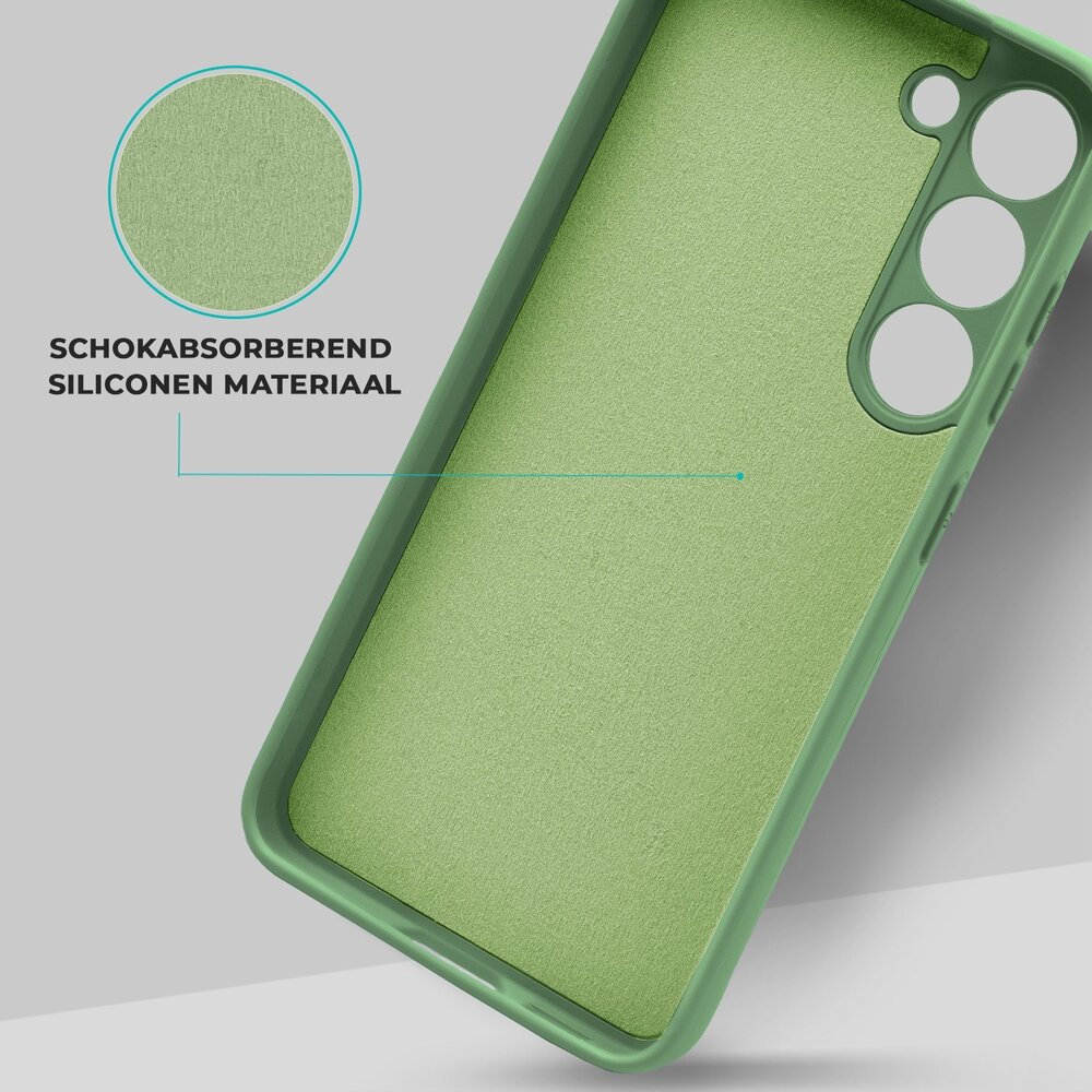 ShieldCase® ShieldCase Samsung Galaxy A55 siliconen hoesje (lichtgroen)