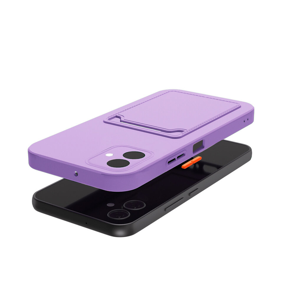 ShieldCase® ShieldCase Samsung Galaxy A05 siliconen hoesje met pasjeshouder (paars)