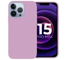 Ceezs iPhone 15 Pro Max hoesje siliconen (paars)