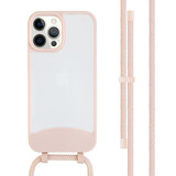 Coverzs iPhone 11 Pro Max Mat hoesje met koord (roze) Coverzs iPhone 11 Pro Max Mat hoesje met koord (roze)