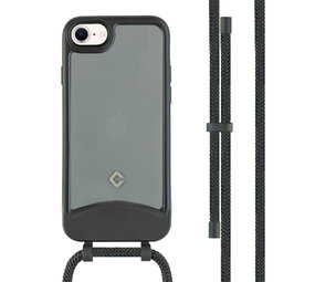 Coverzs iPhone 8 Mat hoesje met koord (zwart) Coverzs iPhone 8 Mat hoesje met koord (zwart)