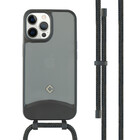 Coverzs Coverzs iPhone 12 Pro Max Mat hoesje met koord (zwart)