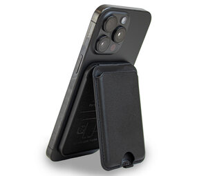 Coverzs luxe MagSafe wallet met standaard (zwart) Coverzs luxe MagSafe wallet met standaard (zwart)