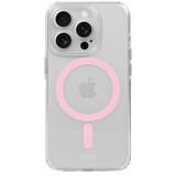 Holdit Holdit iPhone 15 Pro Max siliconen MagSafe hoesje (transparant/roze)