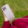 Coverzs Coverzs iPhone 13 Pro Mat hoesje met koord (roze) Coverzs Coverzs iPhone 13 Pro Mat hoesje met koord (roze)