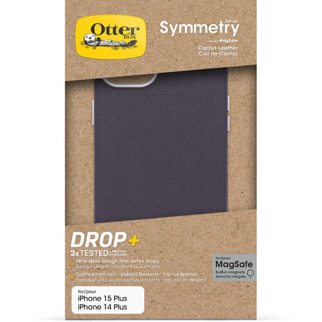 Otterbox OtterBox iPhone 15 Plus Symmetry cactus leren hoesje (paars) Otterbox OtterBox iPhone 15 Plus Symmetry cactus leren hoesje (paars)