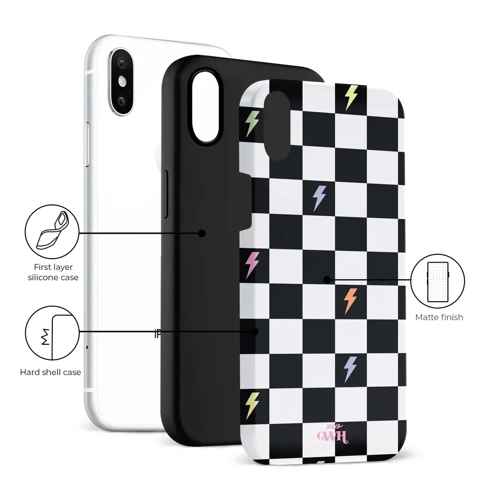 xoxo Wildhearts xoxo Wildhearts Thunderstruck - iPhone X/Xs hoesje xoxo Wildhearts xoxo Wildhearts Thunderstruck - iPhone X/Xs hoesje