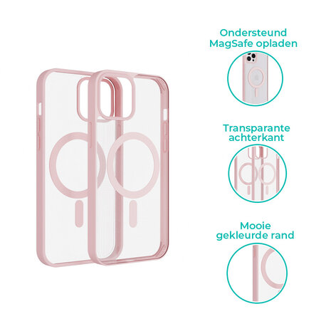 Coverzs Coverzs iPhone 13 Pro Max hoesje Magsafe mat (roze) Coverzs Coverzs iPhone 13 Pro Max hoesje Magsafe mat (roze)