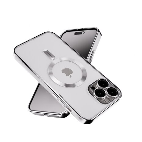 ShieldCase® ShieldCase iPhone 14 Pro hoesje transparant Magsafe metal coating (zilver) ShieldCase® ShieldCase iPhone 14 Pro hoesje transparant Magsafe metal coating (zilver)